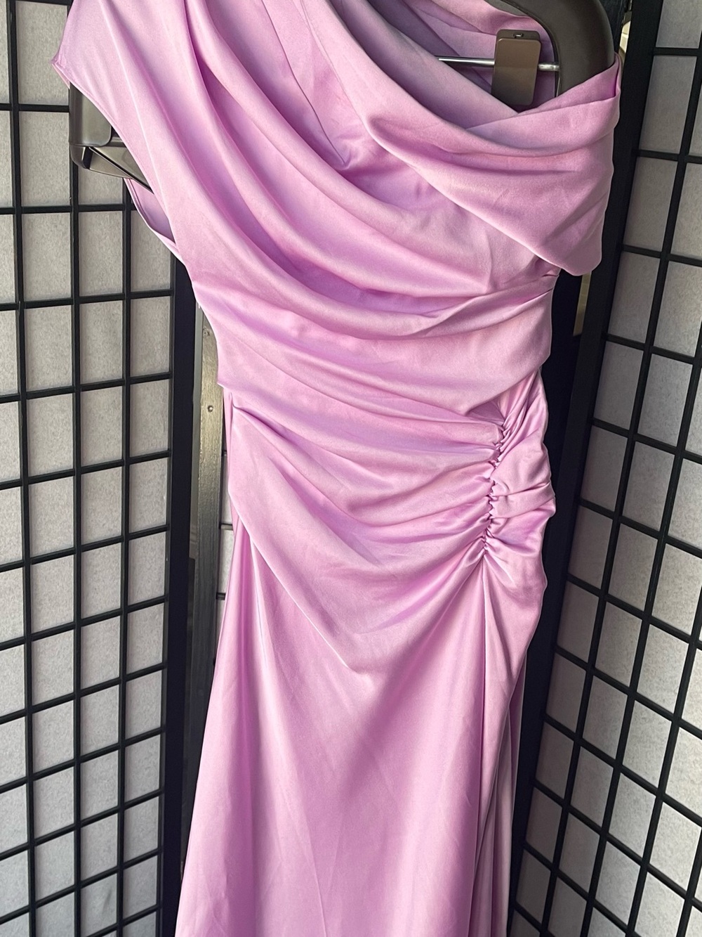 Jonathan Simkhai Lilac One-Shoulder Draped Evening Gown